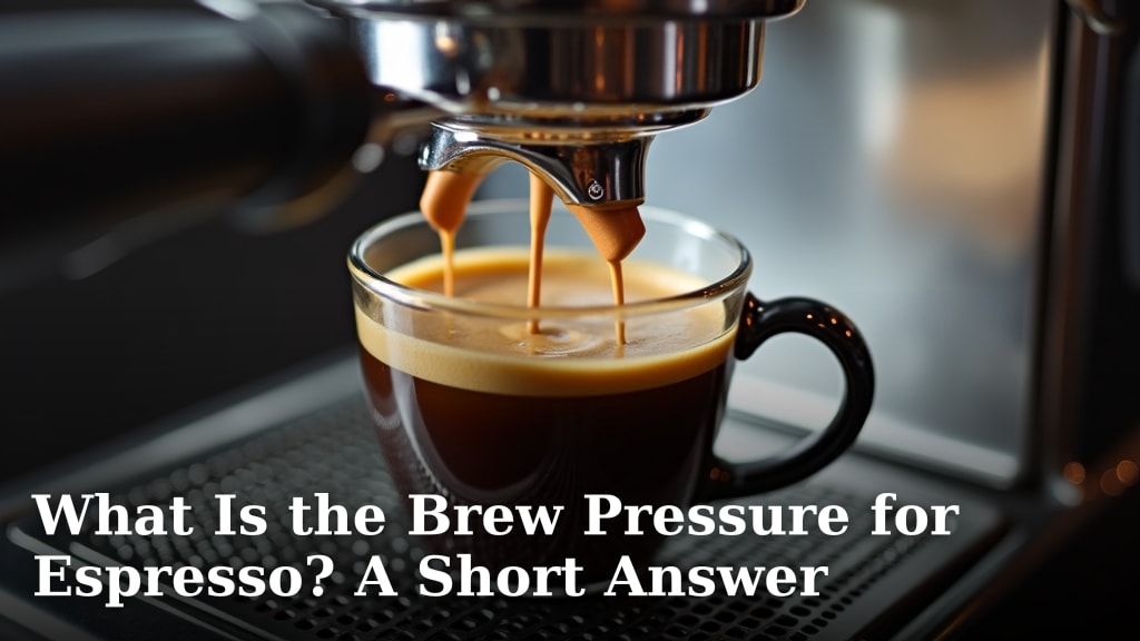 What Is the Brew Pressure for Espresso? A Short Answer