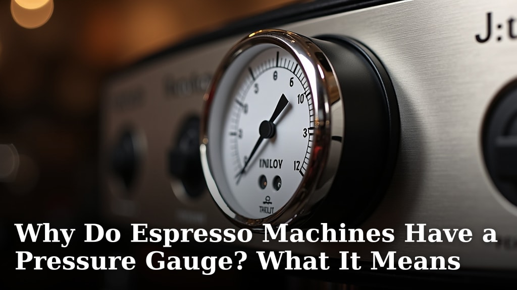 Why Do Espresso Machines Have a Pressure Gauge? What It Means